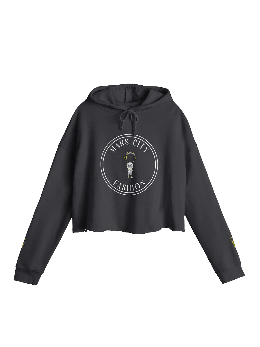 THE CERTIFIED QUEEN CROPPED HOODIE IN BLACK product image (2)