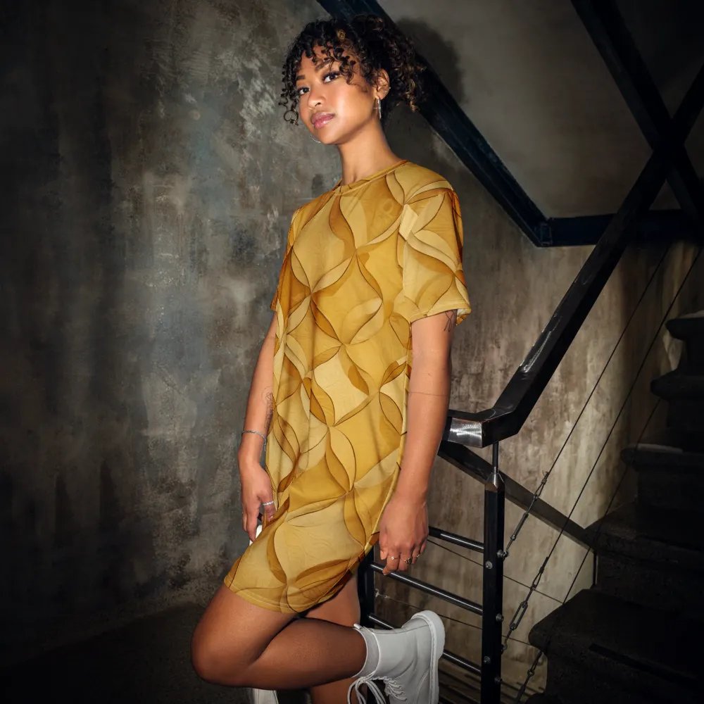 Honeycomb Symmetry T Shirt Dress product image (12)