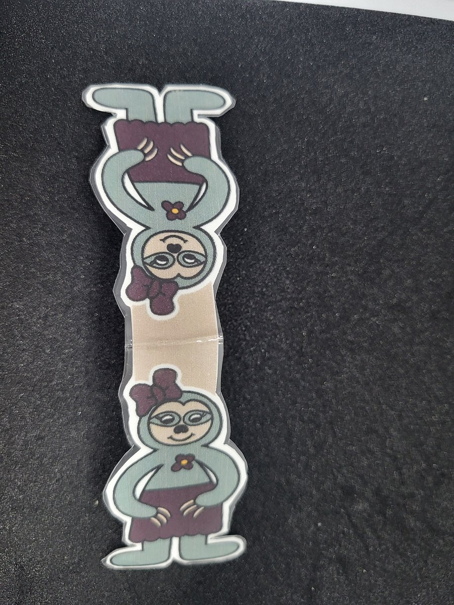 Cute Cartoon Sloth Girl Magnetic Bookmark – Sweet Smiley Reading Buddy product image (2)