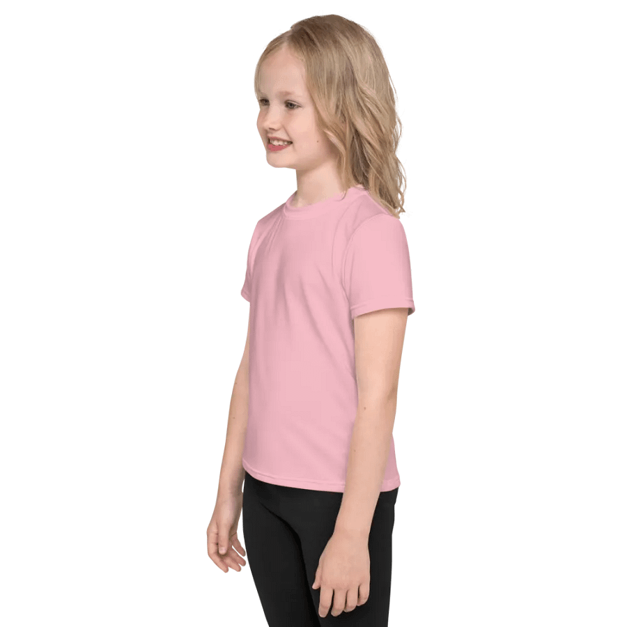 Kids Plain Color Pink T-Shirt product image (3)