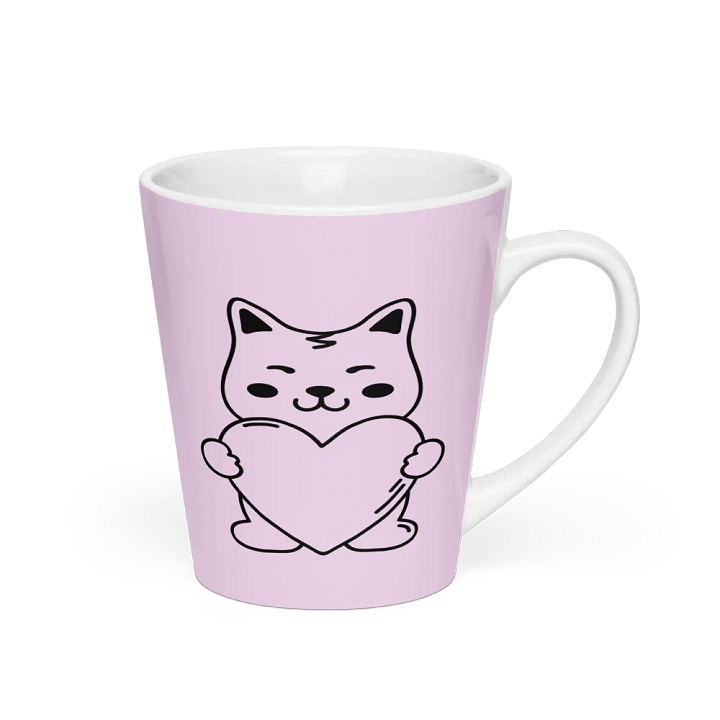 Cat (art by Dina R.) acrylic painting picture - Latte Mug product image (2)