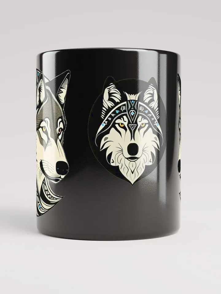 Timber Wolf Glossy Black Mugs product image (3)