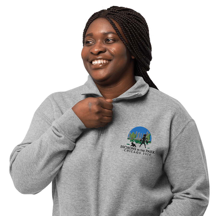 2024 National Specialty Embroidered 1/4 Zip Cotton Heritage Unisex Fleece Pullover product image (3)