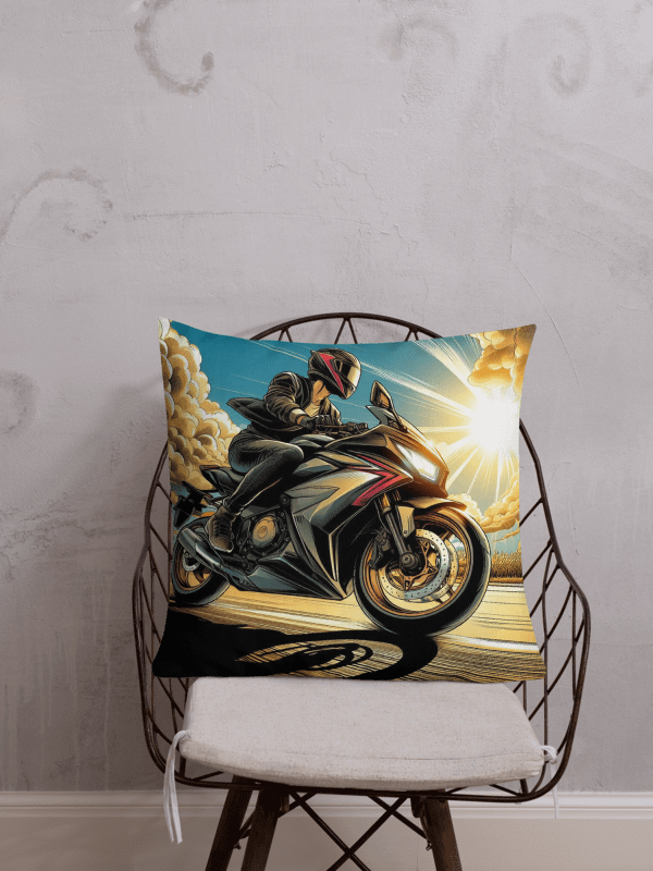 Ride into Adventure Premium Pillow | Ai Design Roads never end product image (1)