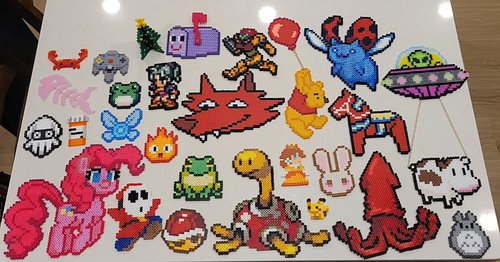 Everything I've made since Kefka. I'm on a roll!
.
.
.
.
.
#beadsprites #beadart #perlerbeads #perler #perlerart #artkalbeads...