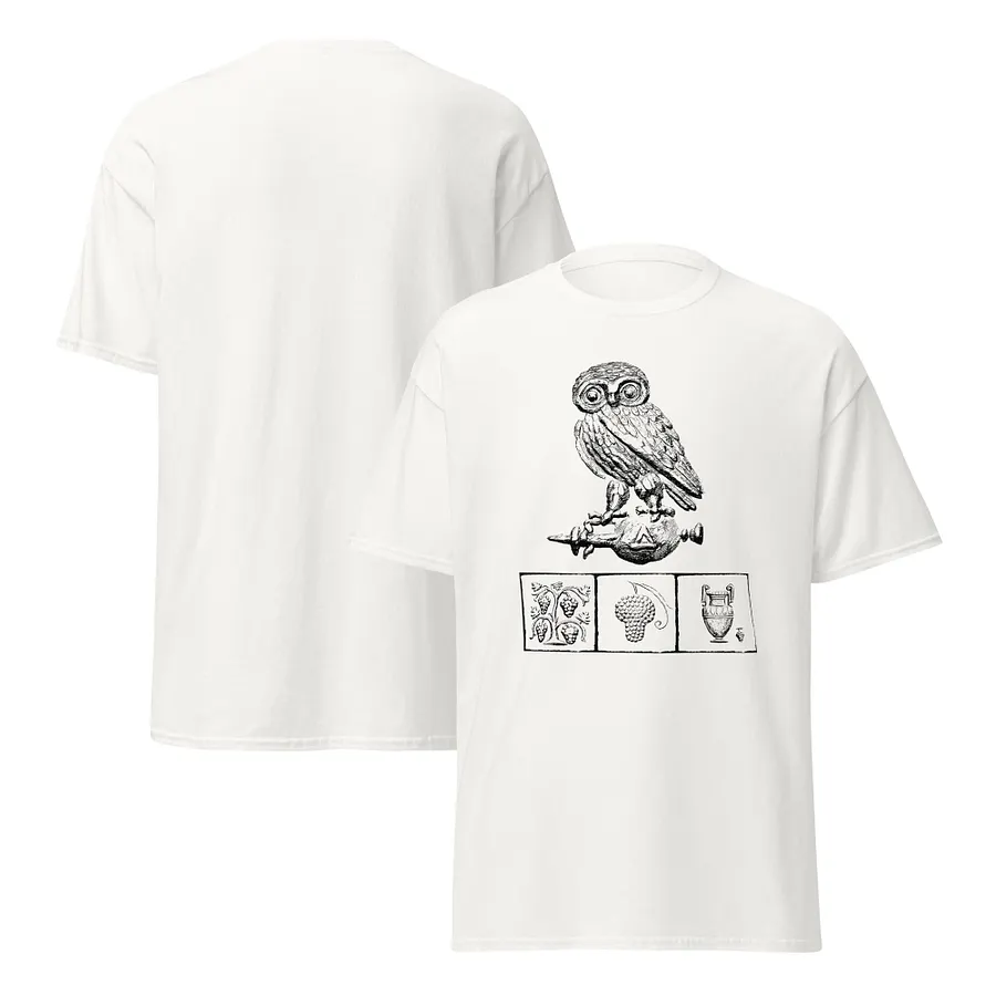 Athenian Owl Ancient Greek Art circa 150 BC, T-Shirt product image (2)