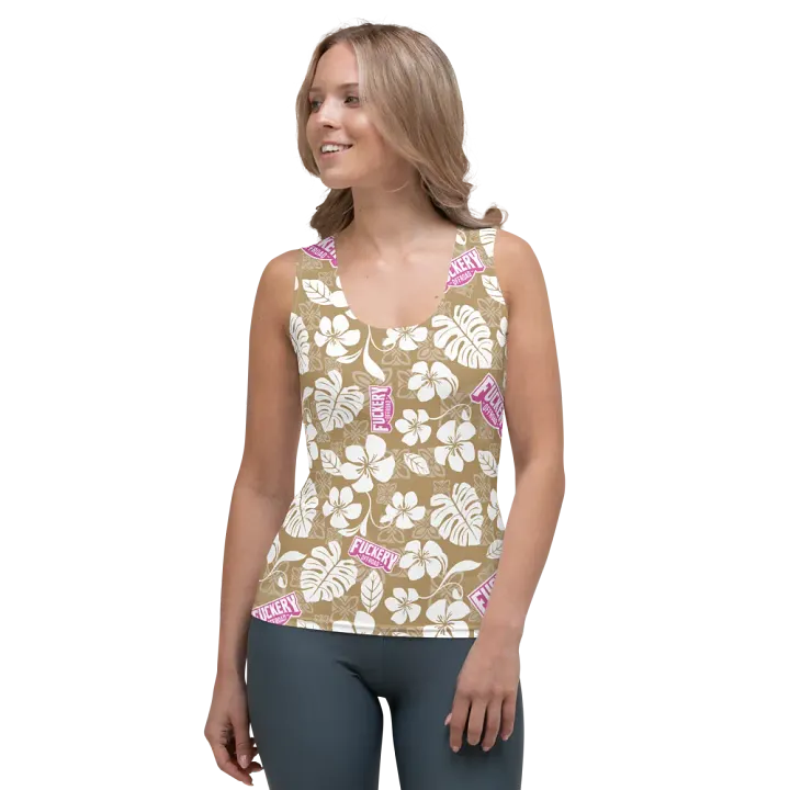 Ladies Fuckey Offroad Tank Top - Tan/Pink product image (1)