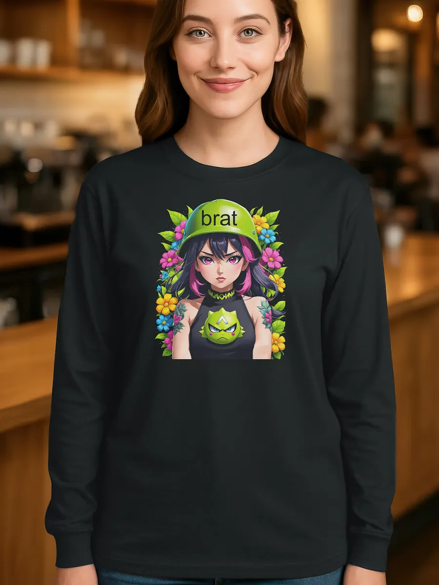 Brat Army Girl - Funny - Meme - Gildan Ultra Cotton Unisex Long Sleeve T-Shirt product image (1)