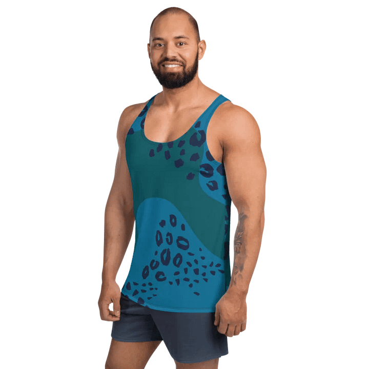 Wild Blue Camo All-Over Tank Top product image (2)
