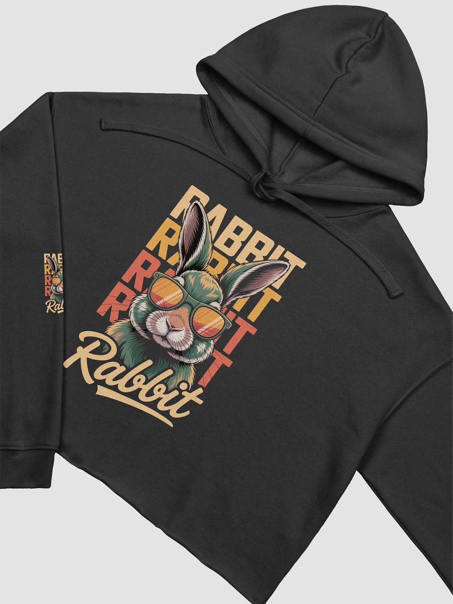 Rabbit Vibes Sunglasses Crop Hoodie product image (12)