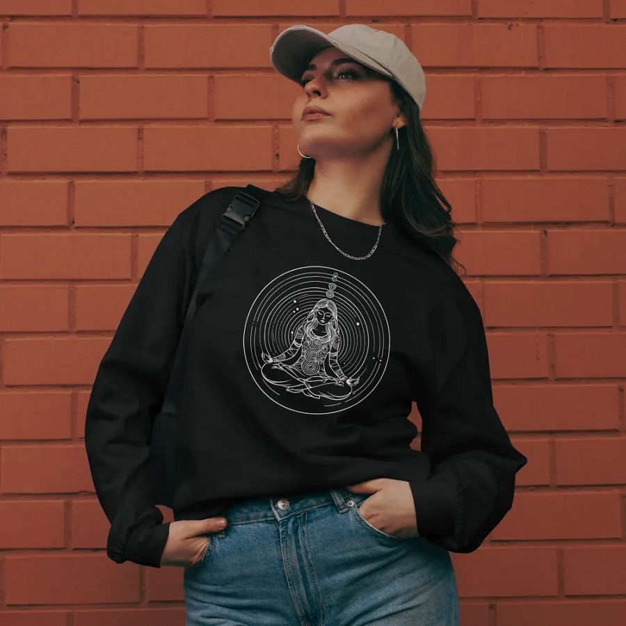 [Meditation 2 - White] - Unisex Premium Heavyweight Long Sleeve Shirt product image (11)