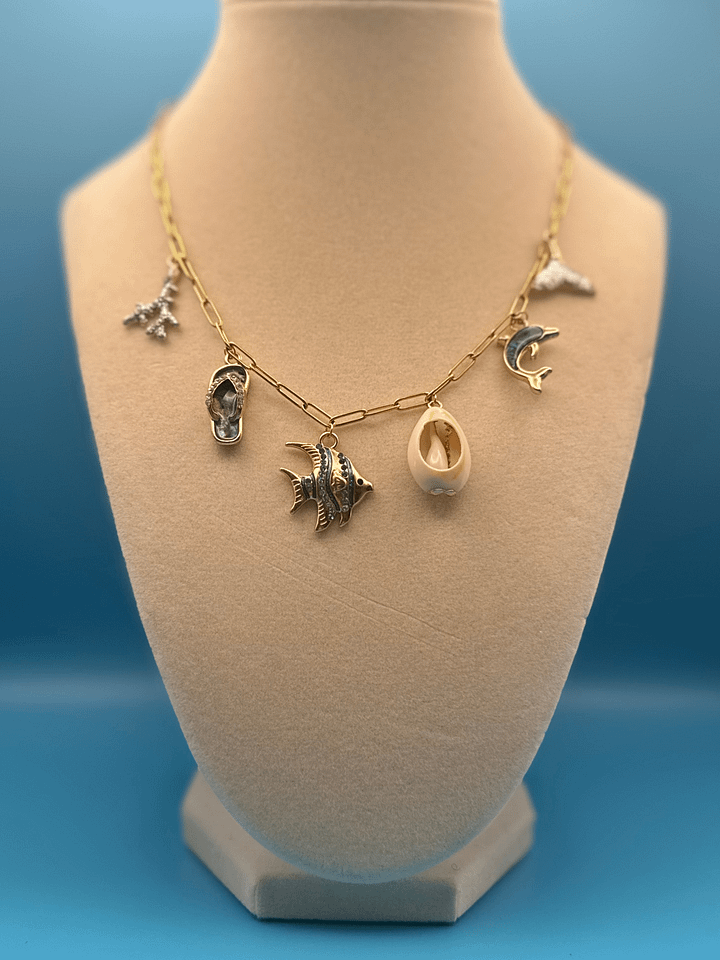 Gold Beach Girl Paperclip Necklace product image (1)
