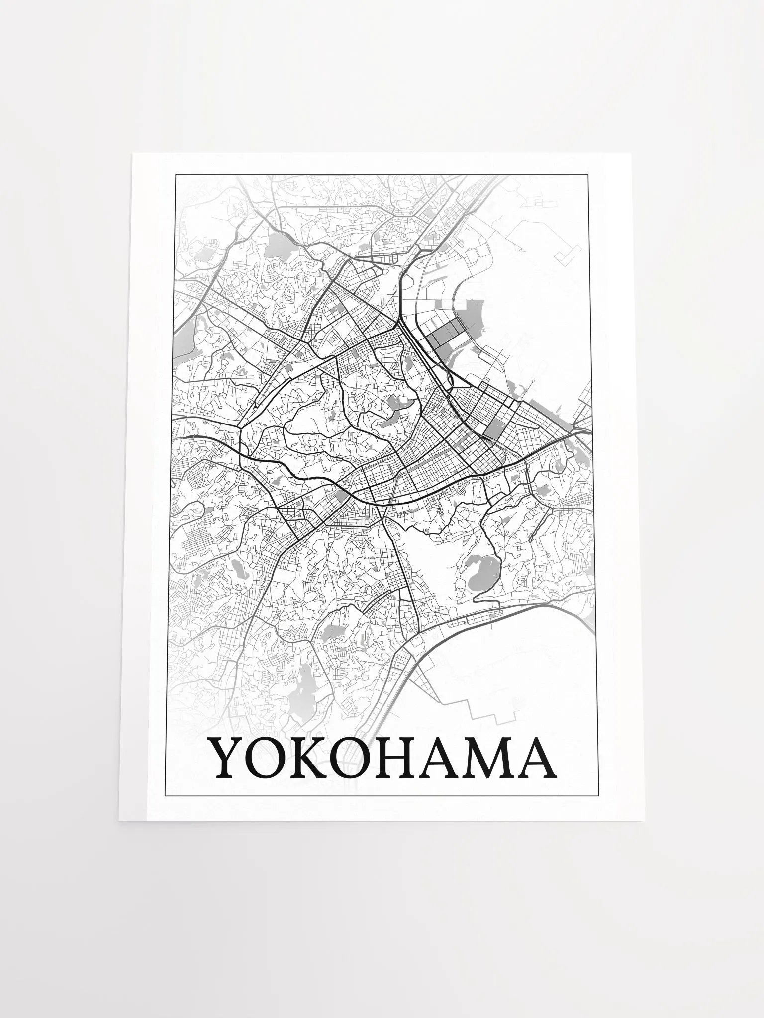 Yokohama, Japan , city map print product image (16)