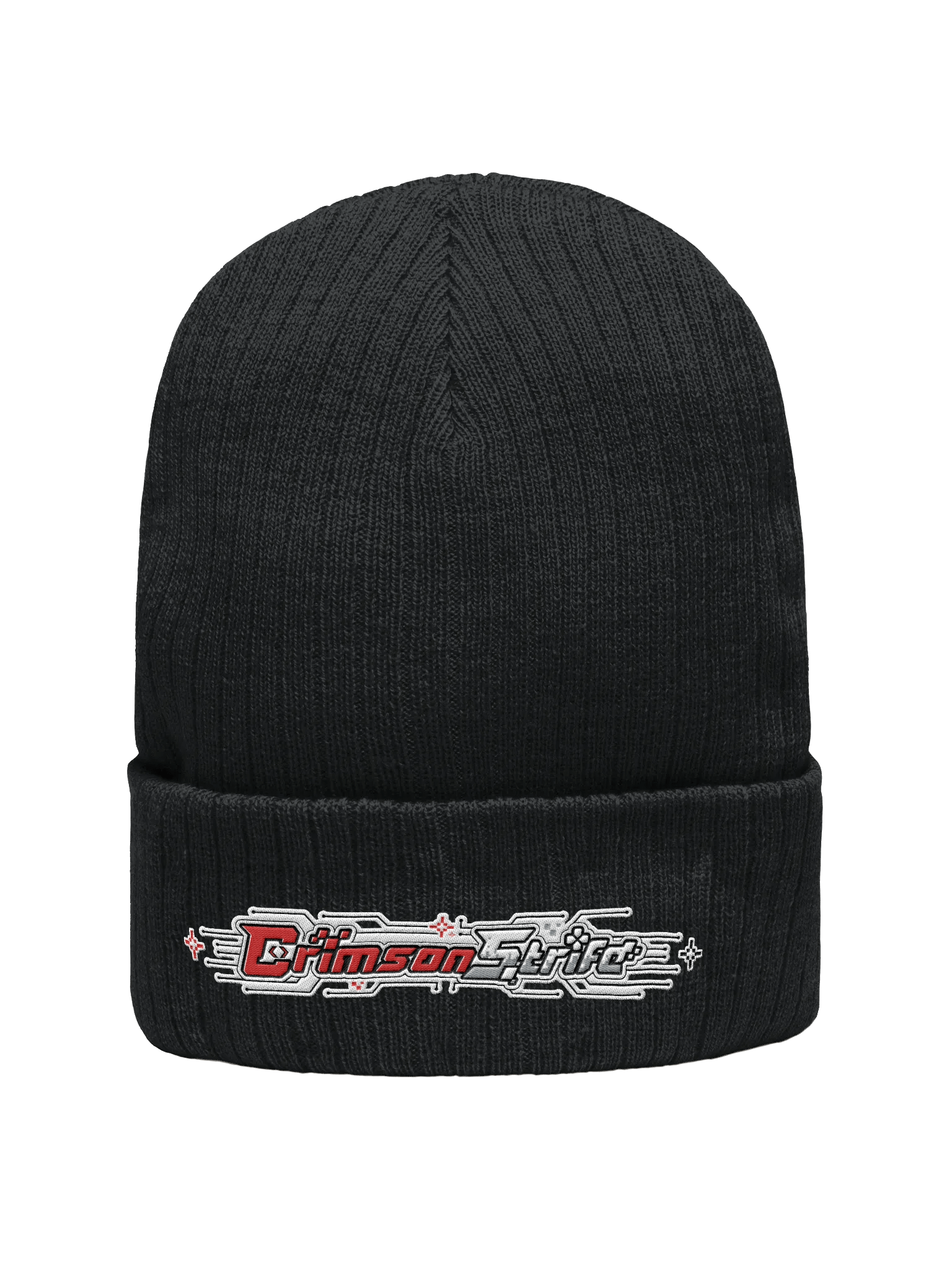 CrimsonStrife Ribbed Beanie product image (1)