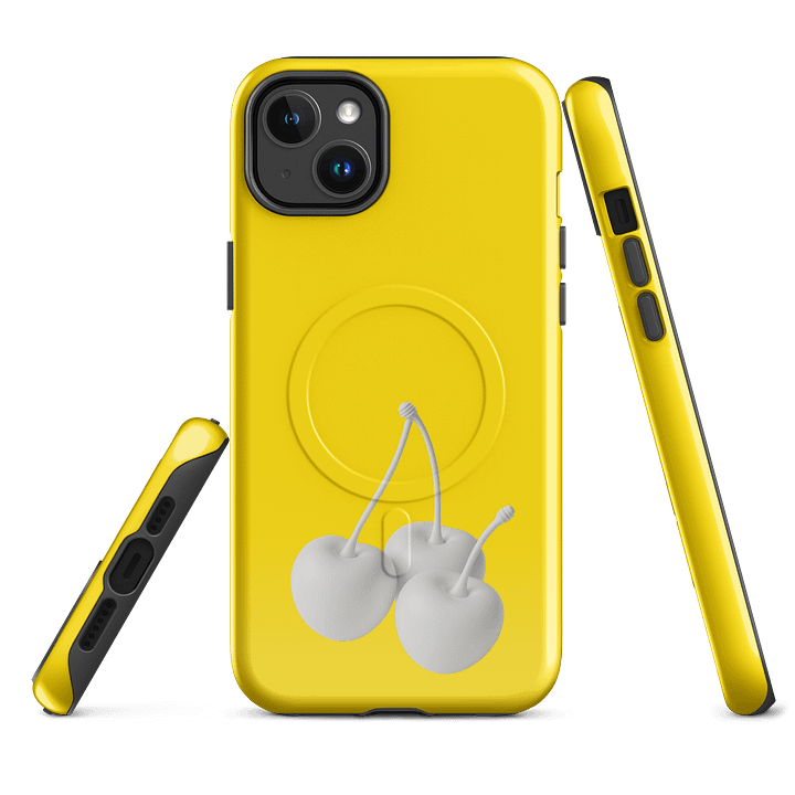 Yellow White Cherry Cherry Cherries MagSafe® Tough iPhone® Case product image (1)