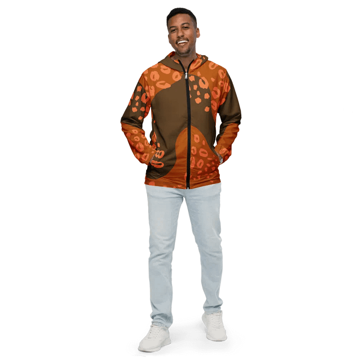 Orange Dynamic Leopard Adventure Windbreaker product image (1)