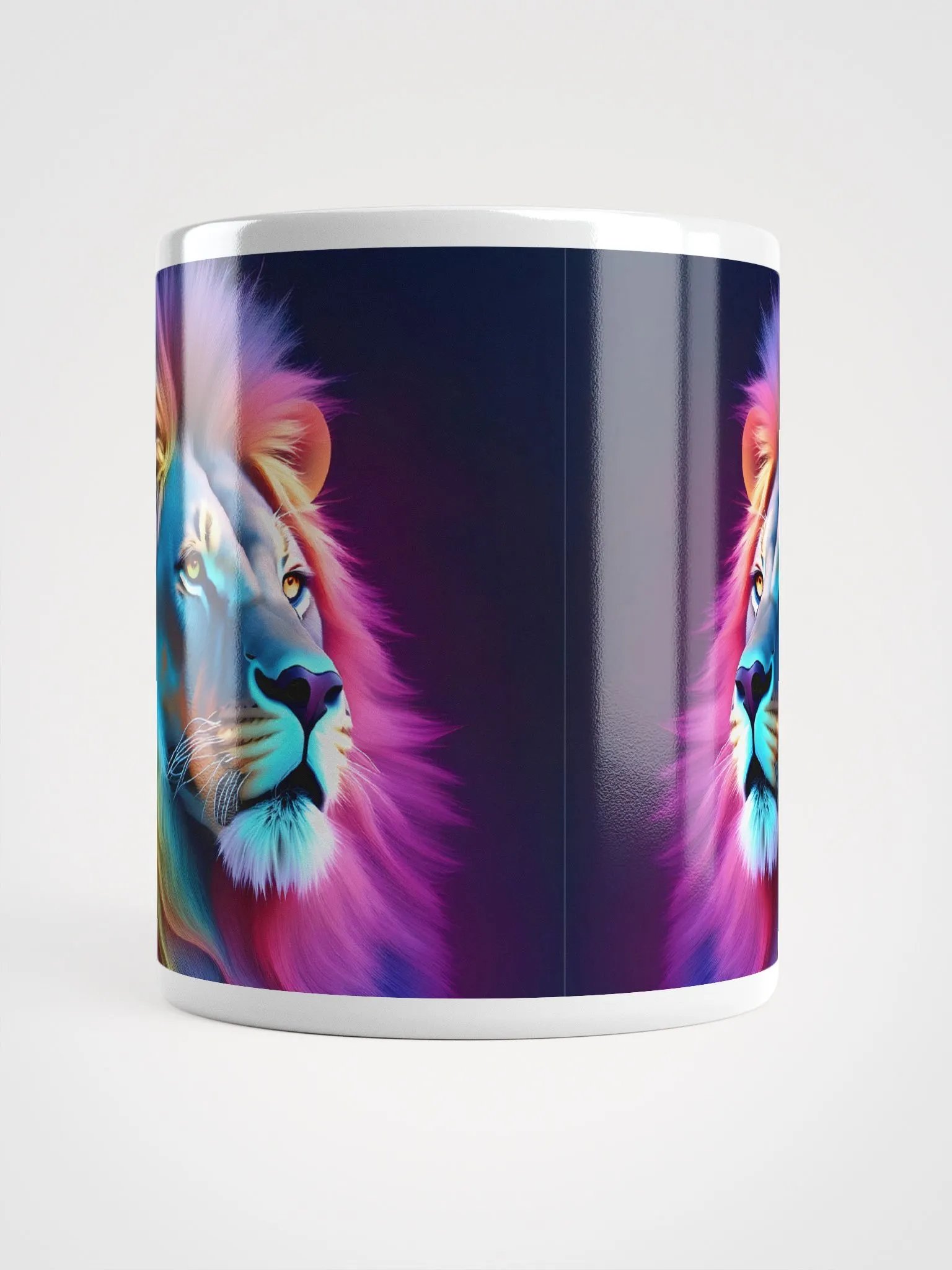 Neon Lion Symmetry Mug product image (10)