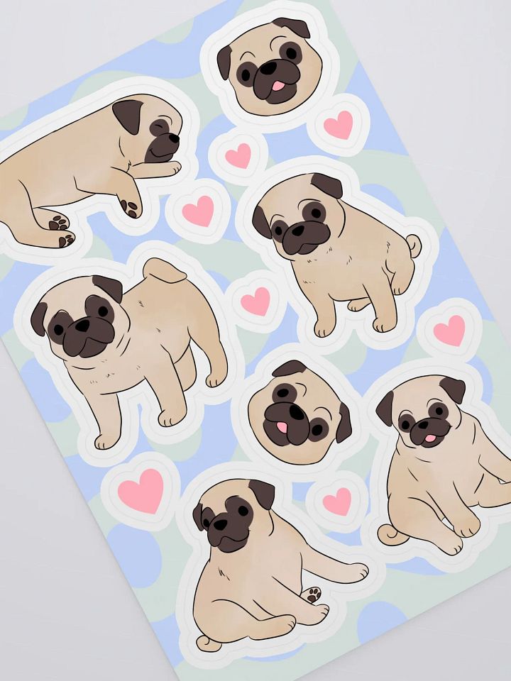 Pawsitively Pawesome Pug Sticker Collection product image (2)
