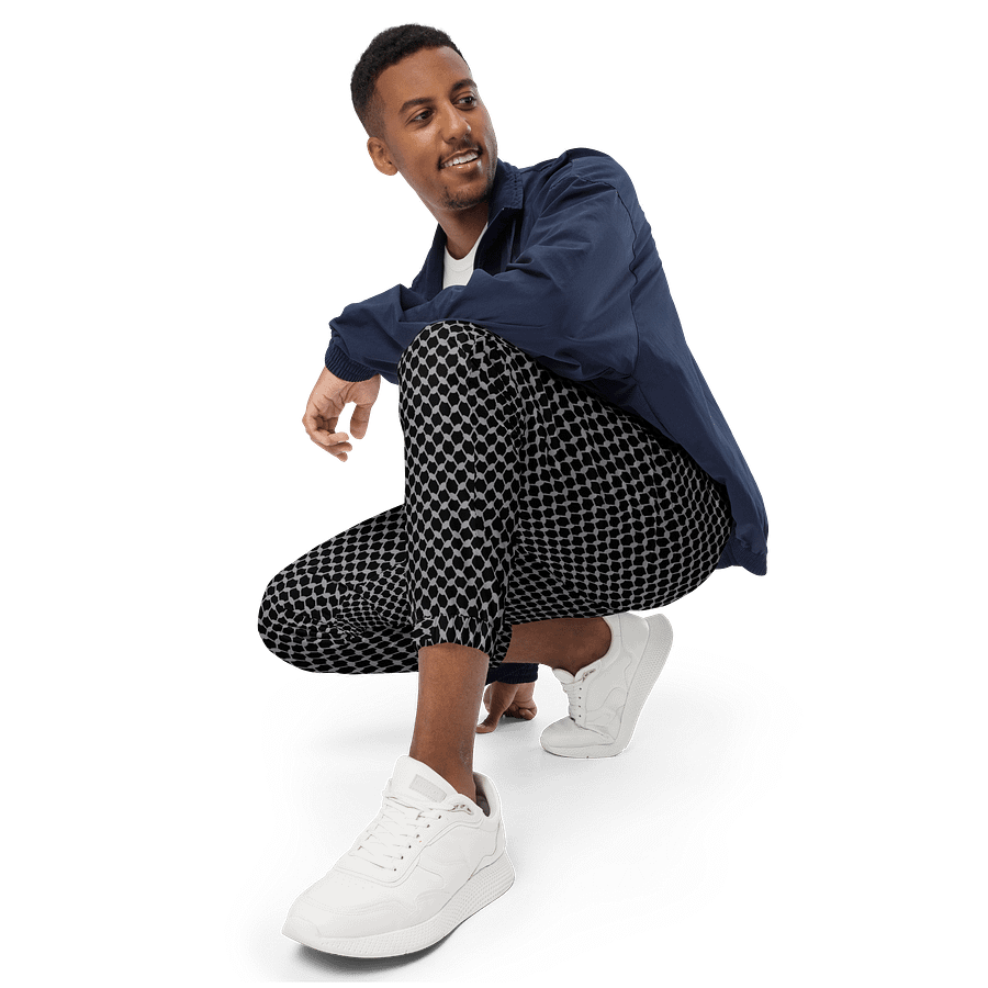 Kufiya Athletic Track Keffiyeh Pants Black & Grey product image (5)