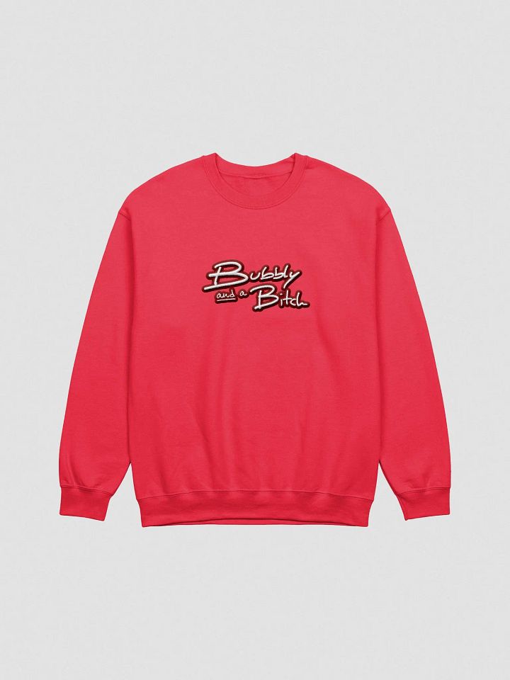 Bubbly and a B*tch (lg. maroon lined design) embroidered crewneck product image (13)