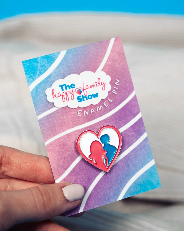 Happy Family Heart Logo Enamel Pin product image (1)