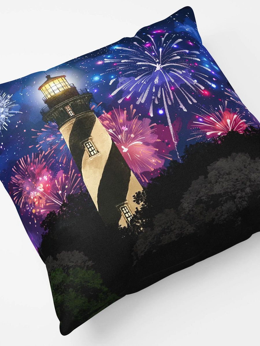 Fireworks Over St. Augustine Lighthouse – Florida Throw Pillow product image (5)