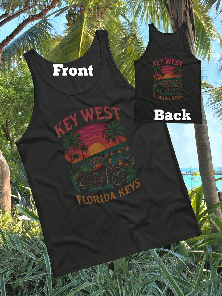 Luxe Key West Rider Tropical Paradise Ultra-Soft Jersey Men's Tank Top product image (1)