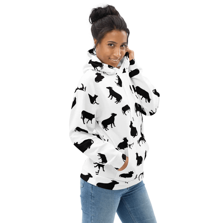 COW PATTERN UNISEX HOODIE product image (1)