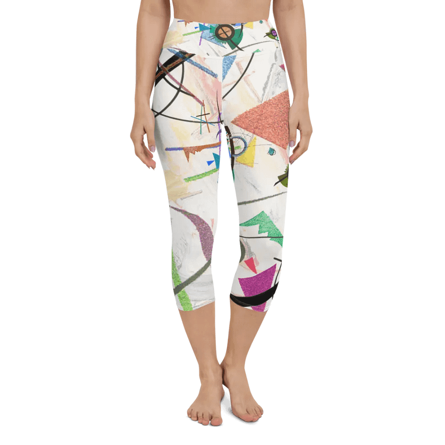 Abstract Lithographic Pattern Design Yoga Capri Legging - V2 product image (6)