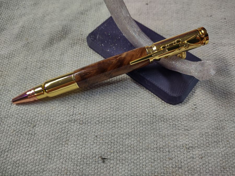 Golden Elegance Bolt Action Pen – Polished Mahogany & Gold Finish- RBBLTCAMO3 product image (4)