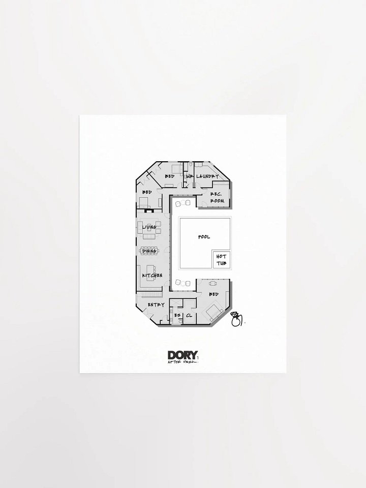 Alphabet Floor Plan Poster - C product image (1)