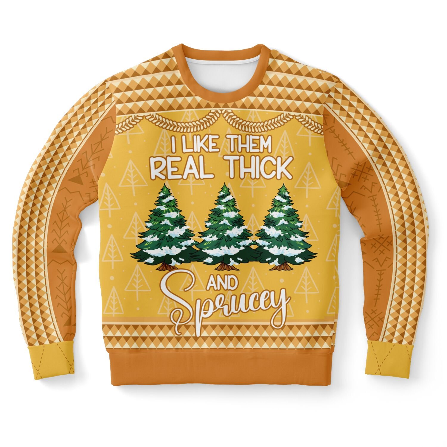 Funny Christmas Tree Sweatshirt "I Like Them Real Thick and Sprucey" | Cheeky Holiday Sweater | Perfect for Holiday Parties & Gifts product image (9)