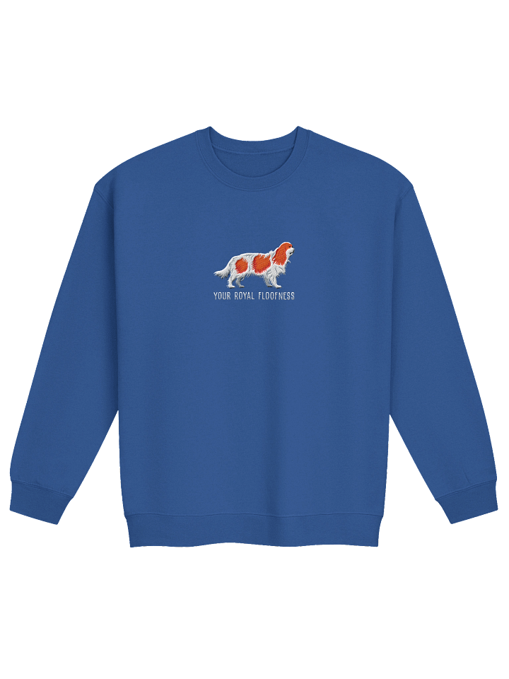 Your Royal Floofness Sweatshirt (Embroidered) of a King Charles Spaniel(Blenheim) product image (13)