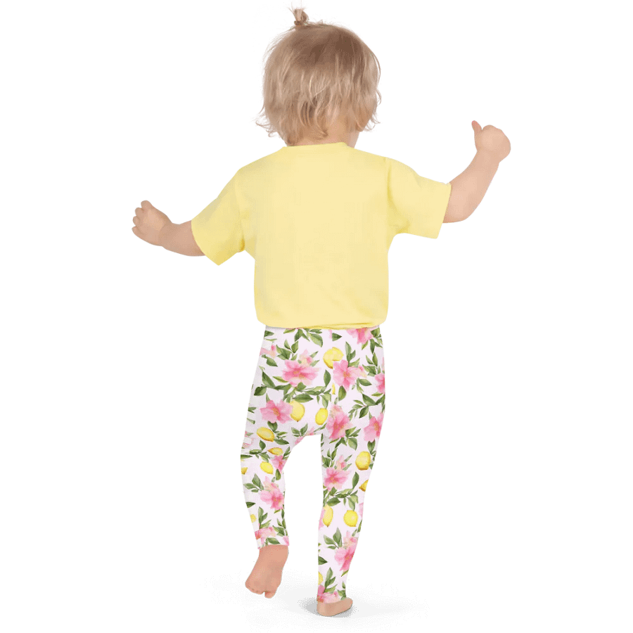 Spring 'Sweet lemons' Leggings with flowers for Girls product image (3)