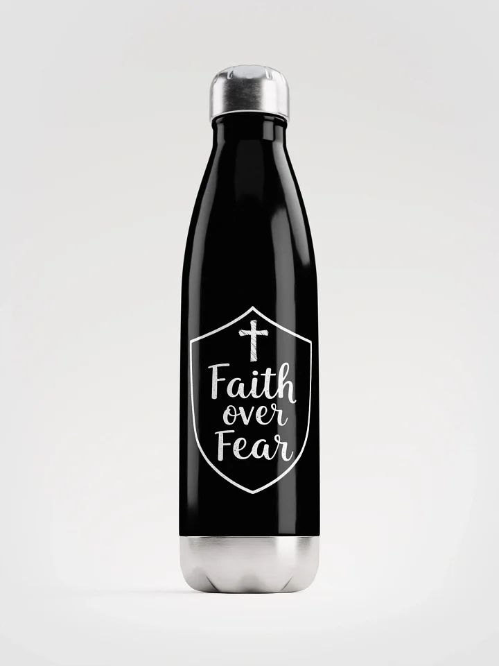 The LowKey Christian – “Faith Over Fear” Stainless Steel Water Bottle product image (1)