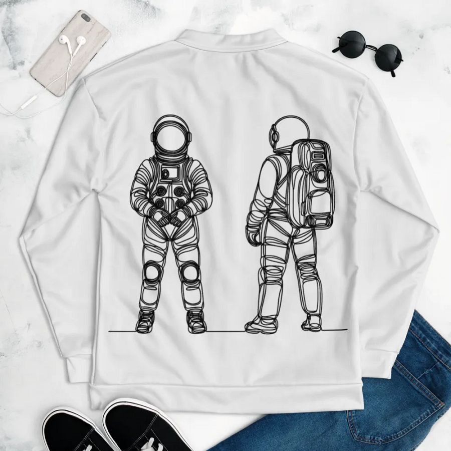 Galactic Explorer LIne Art All-Over Bomber Jacket product image (5)