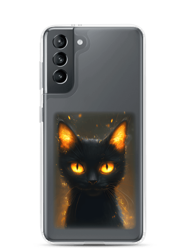 Samsung phone case with fire cat product image (37)