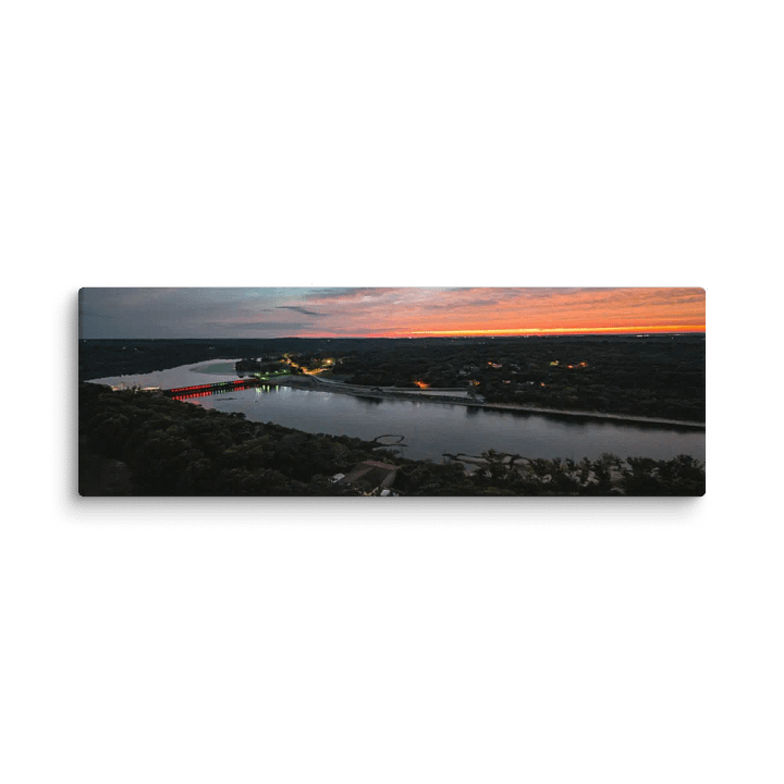 Sunset Over the Taneycomo & Powersite Dam, Missouri - Sublimation Print on Canvas product image (2)