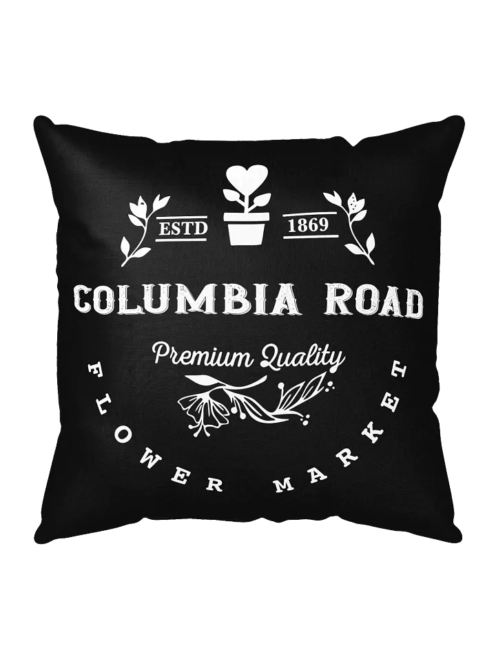 Columbia Road Market Logo Print Pillow (Black) product image (1)