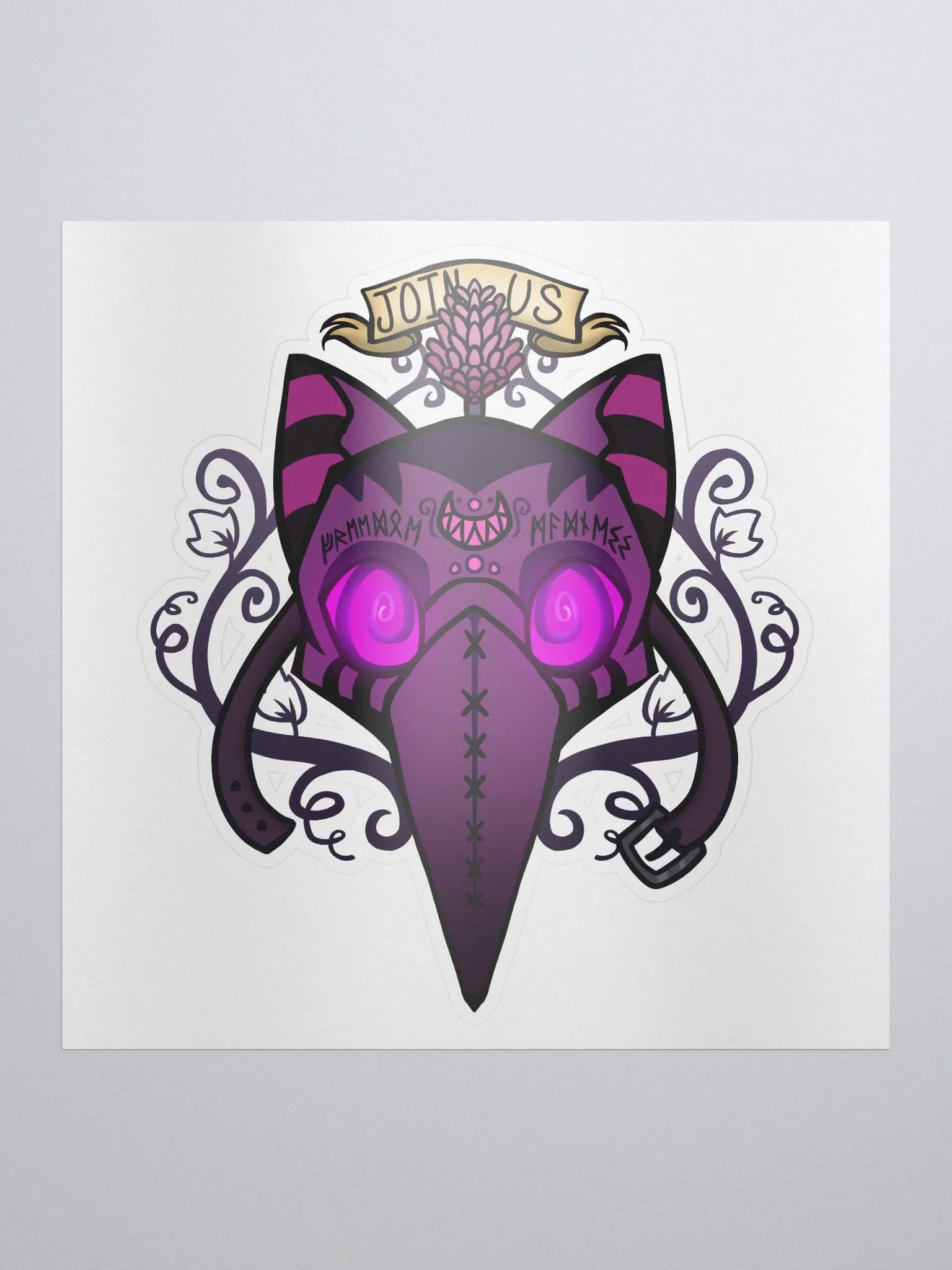 Cult of the Grinner Sticker - Neon glow product image (1)
