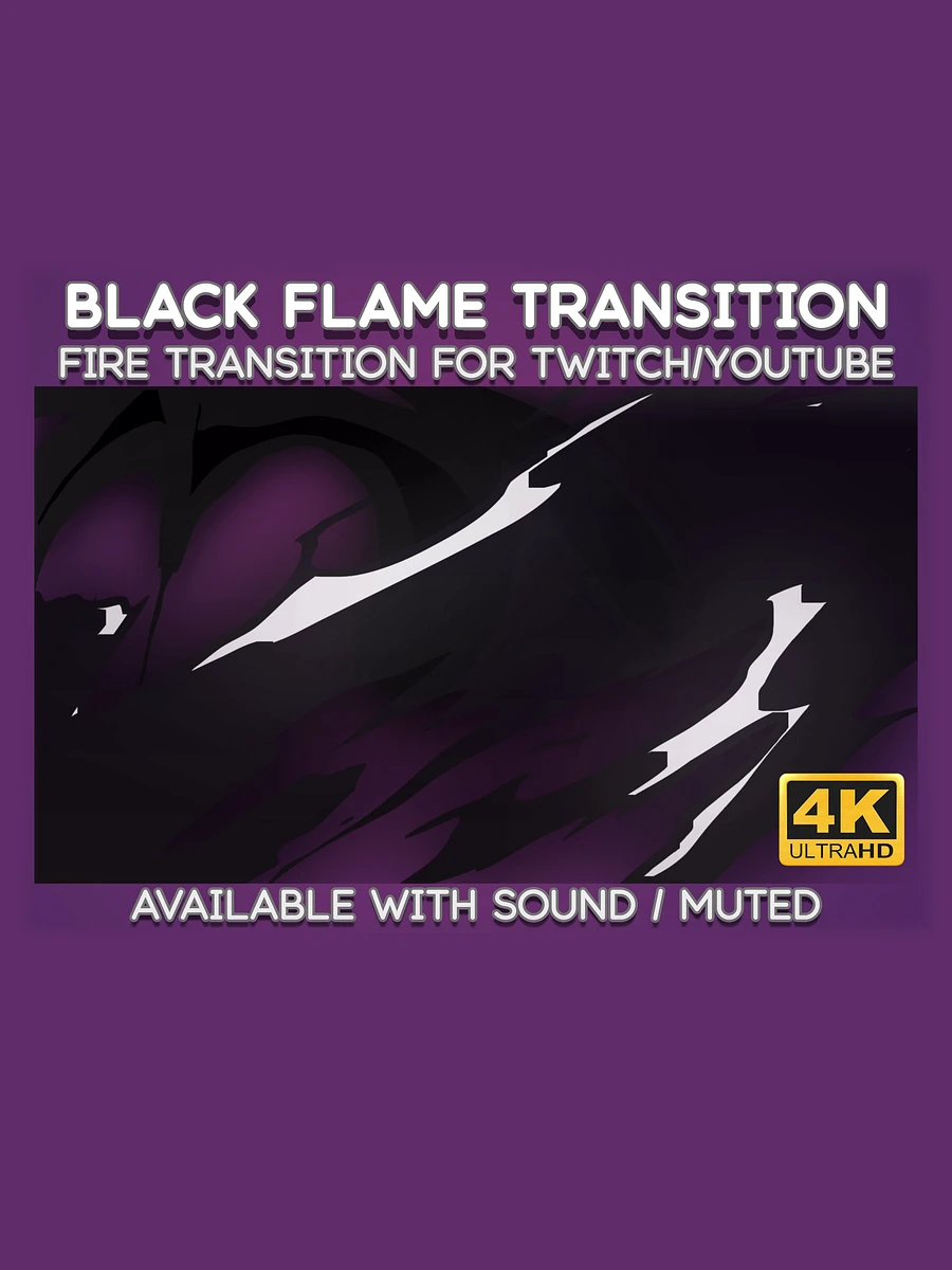 Black Fire Video Transition - Cartoon Fire Transition for Twitch Stream and YouTube Video product image (2)