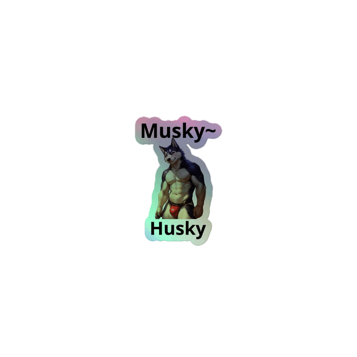 Musky Husky Holographic Sticker Sheet product image (1)