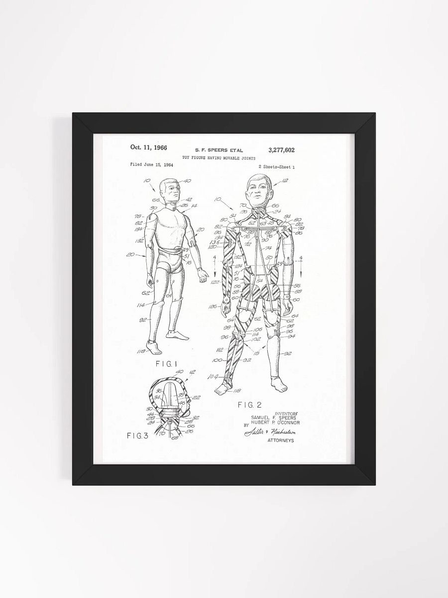 Patent Line Art Print - GIJoe First Action Figure product image (2)