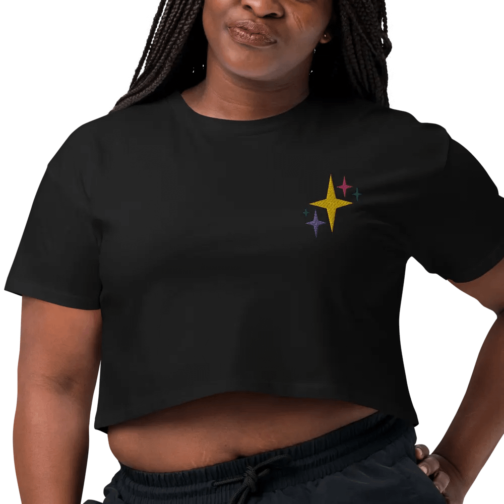 stardust embroidered crop tee product image (3)