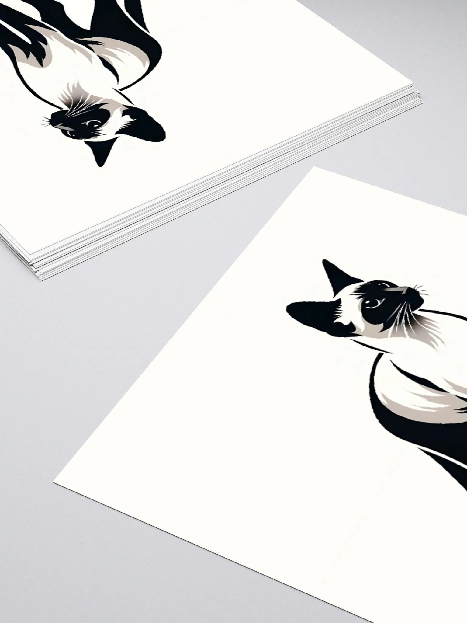 Kiss Cut Stickers: Siamese Monochrome product image (4)