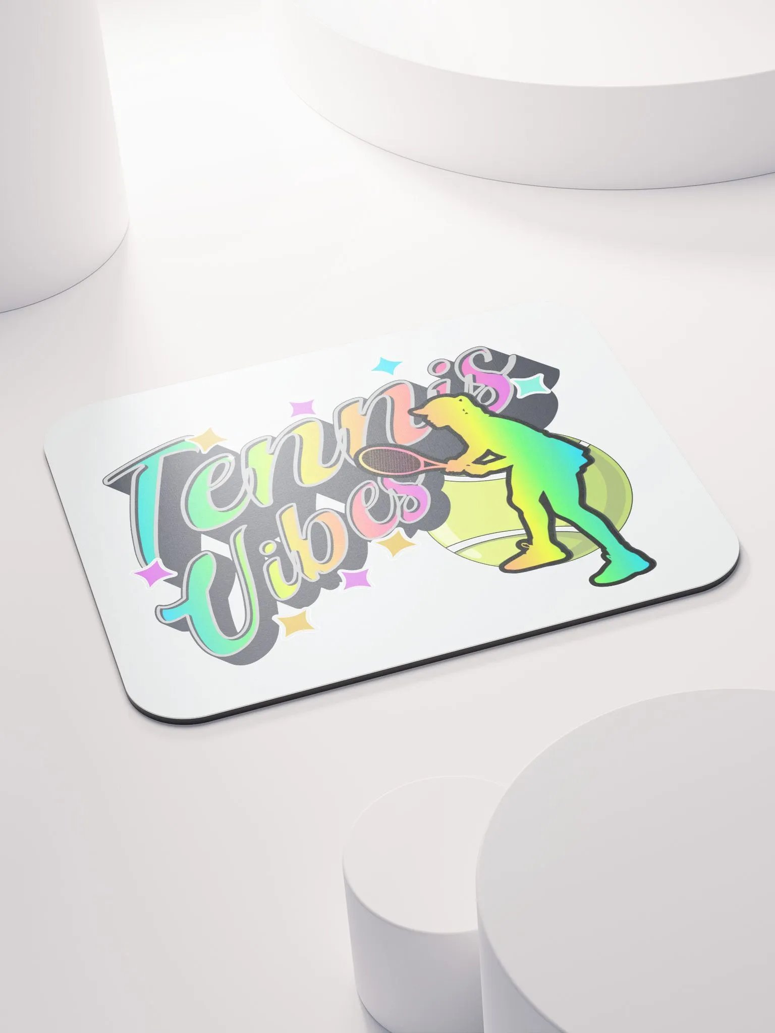 Tennis Vibes Female Neon Mouse Pad product image (4)