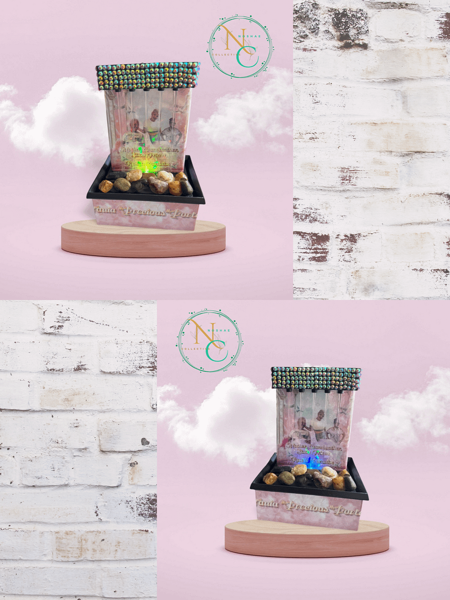 Personalized Memorial LED Water Fountain – Custom Tribute Keepsake product image (1)