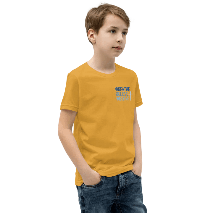 Breathe Believe Receive Bella+Canvas Youth Short Sleeve T-Shirt, Inspirational Motivational, Self-Affirmation, Positive Vibes, Gift Idea product image (42)