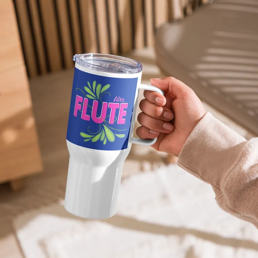 Flute Flourish Travel Mug with Handle - Alto product image (2)