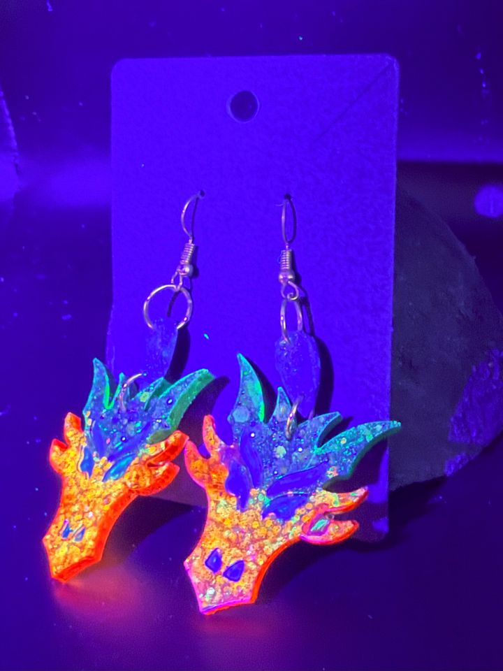 Resin Earings - Dragons (Face) product image (2)